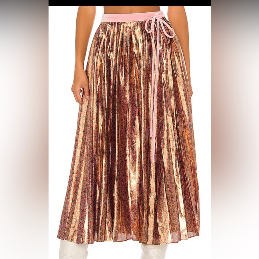 LoveShackFancy Lotty Midi Skirt size 4. NWT. Never Worn.